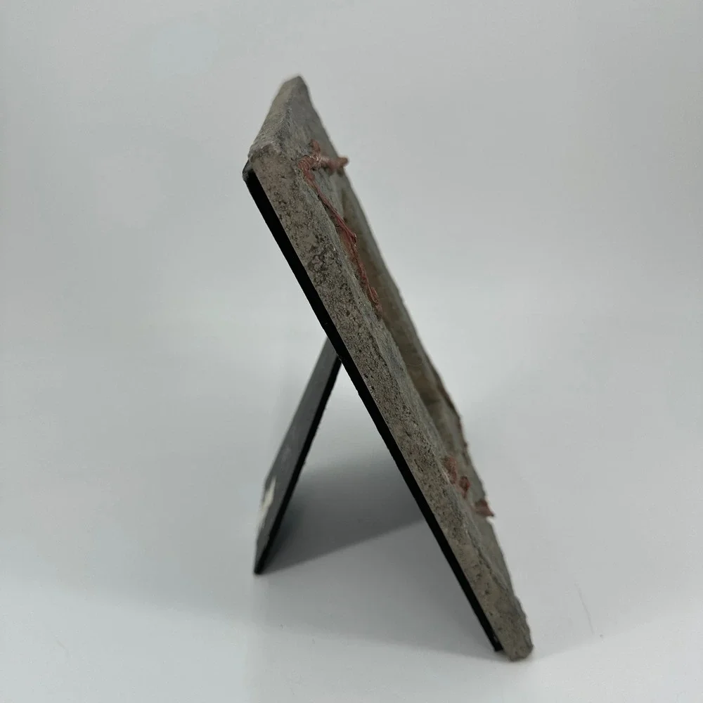 Vintage 1997 JE Rustic Stone Look Branch 4x6 Picture Frame Grey Nature Decor
